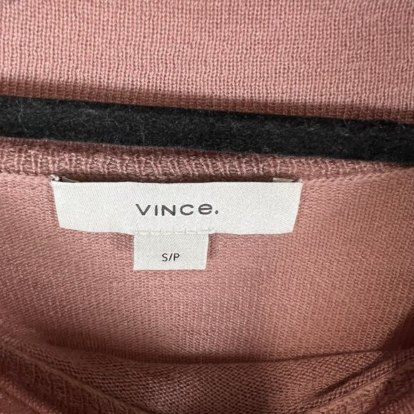Vince Wool‎ Cashmere Crew Neck Pink Sweater NWT Small Designer Luxury Minimalist - Picture 7 of 12